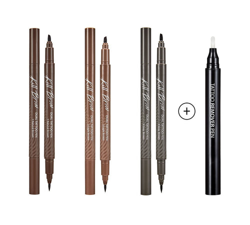 CLIO Kill Brow Dual Tattoo Pen & Remover Pen Set (3 Colors) - Faborya