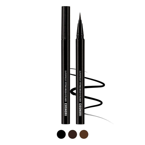 COSNORI Super Proof Fitting Brush Eyeliner 0.6g (3 Colors) - Faborya
