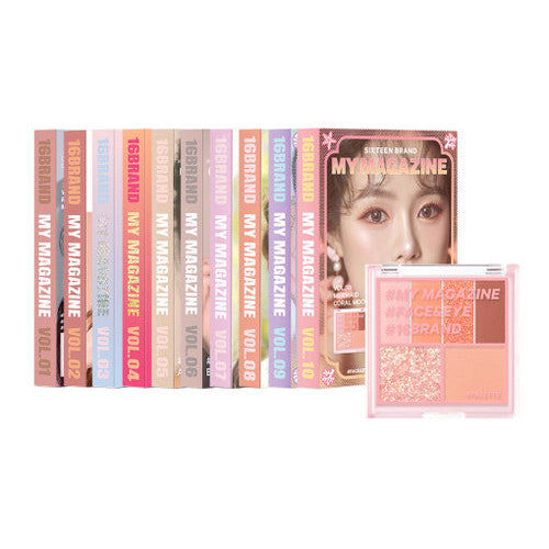 16BRAND My Magazine Shadow Palette 7.5g (10colors) - Faborya