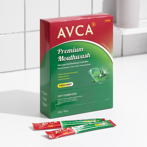 AVCA Stick-Type Oral Mouthwash Fresh Mint 10ml X 50ea - Faborya