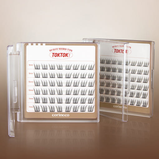 CORINGCO Toktok-Hara No Glue Eyelash (48pcs ,54pcs, 90pcs) (4 Types) - Faborya