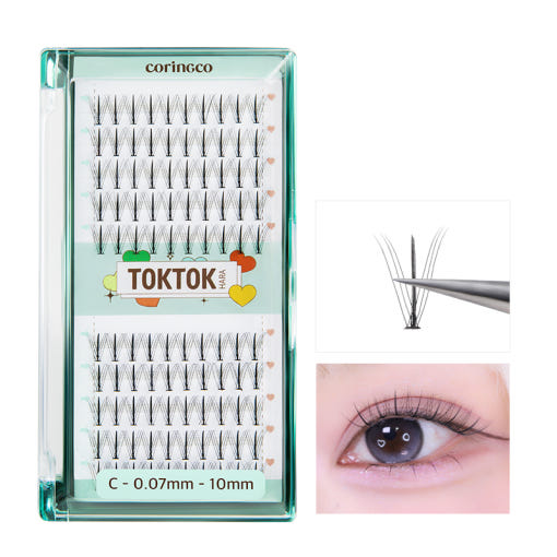 CORINGCO Toktok-Hara W Eyelash 100pcs (4 Types) - Faborya