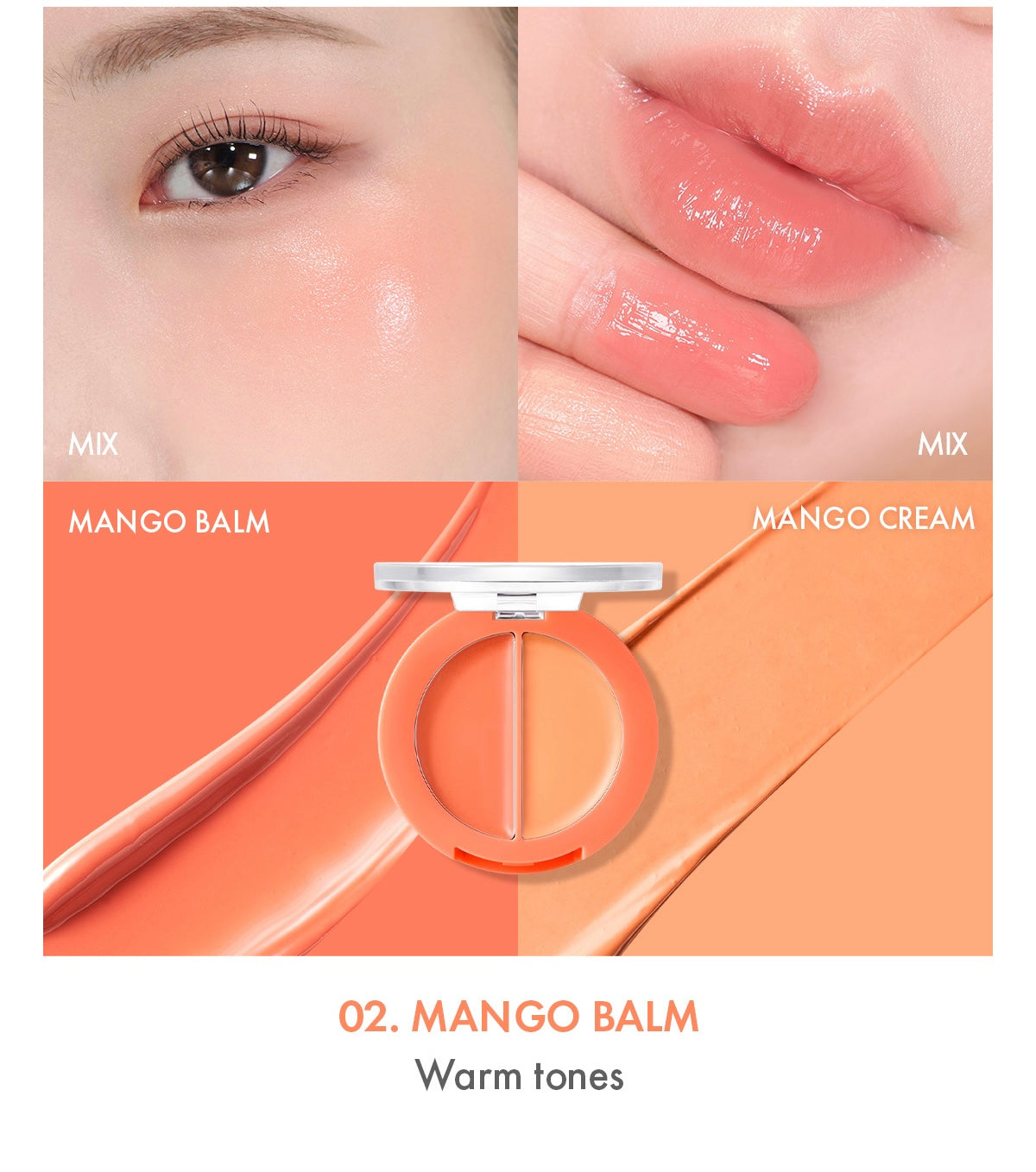 AMUSE Lip & Cheek Healthy Balm 3g (5 Colors) - Faborya