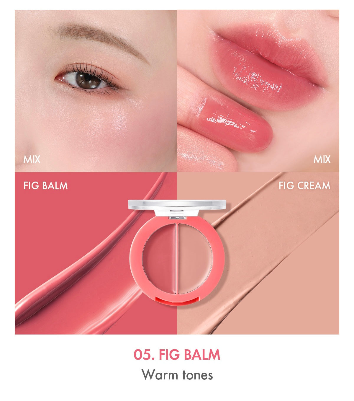 AMUSE Lip & Cheek Healthy Balm 3g (5 Colors) - Faborya