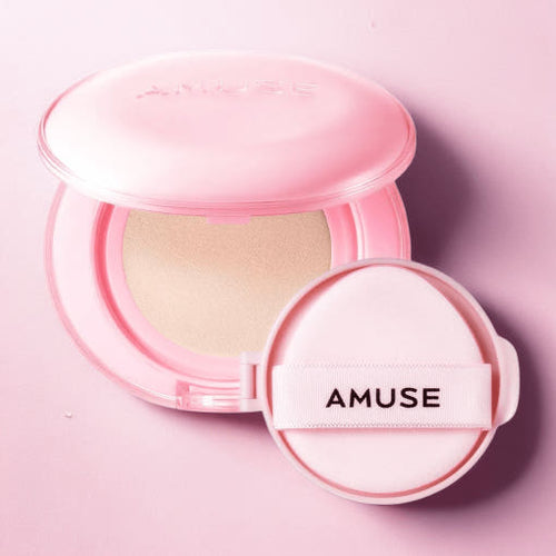 AMUSE Dew Power Vegan Cushion SPF 50+ PA++++ SET 15g + 15g(Refill) (4 Colors) - Faborya