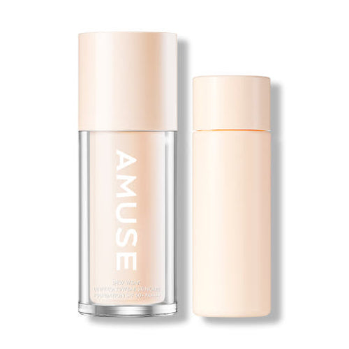 AMUSE Dew Wear Foundation SPF50+ PA++++ SET 35ml + 35ml(Refill) (4 Colors) - Faborya