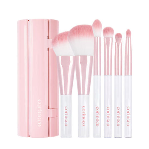 CORINGCO Pink Roll Brush Set 6P - Faborya