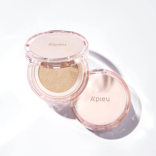 A'pieu Waterlock Cushion SPF50+ PA++++ Set 15g + 15g(Refill) #21 Light Beige - Faborya