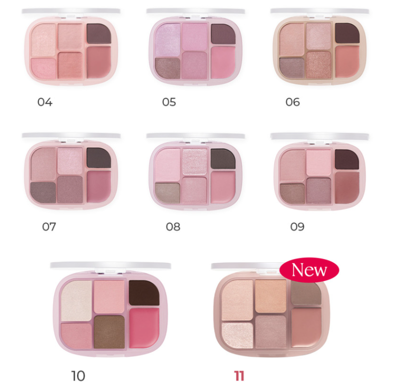 WAKEMAKE Soft Sheer Multi Palette 6.4g (11 Colors) - Faborya