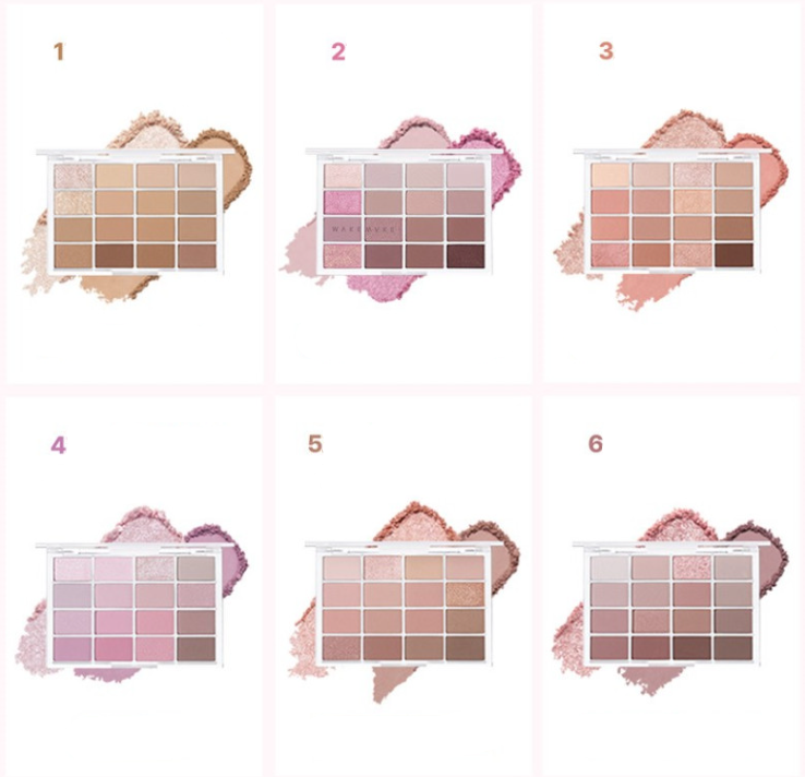 WAKEMAKE Soft Blurring Eye Palette 14g (17colors) - Faborya