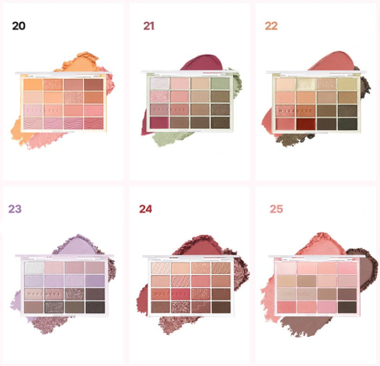 WAKEMAKE Soft Blurring Eye Palette 14g (17colors) - Faborya