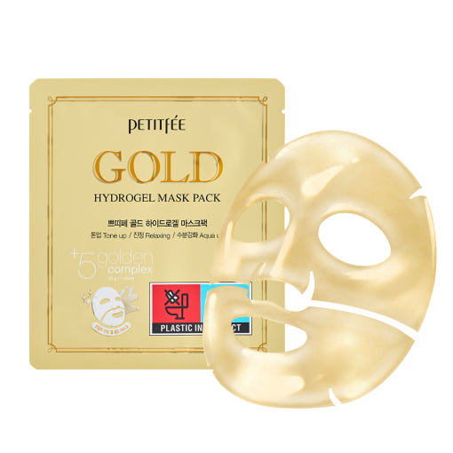 PETITFEE Gold Hydrogel Mask Pack 32g X 5ea - Faborya